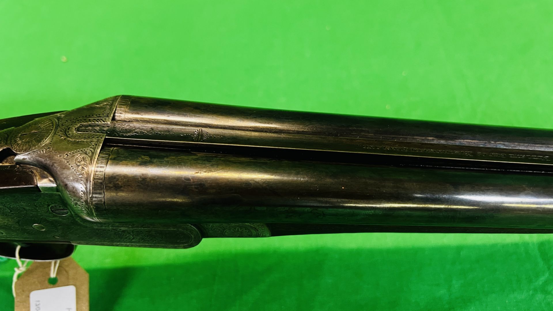 MIDLAND 12 BORE SIDE BY SIDE SHOTGUN, #105959, SIDE LOCK 25" BARRELS, FULL CHOKE 14", - Image 8 of 28