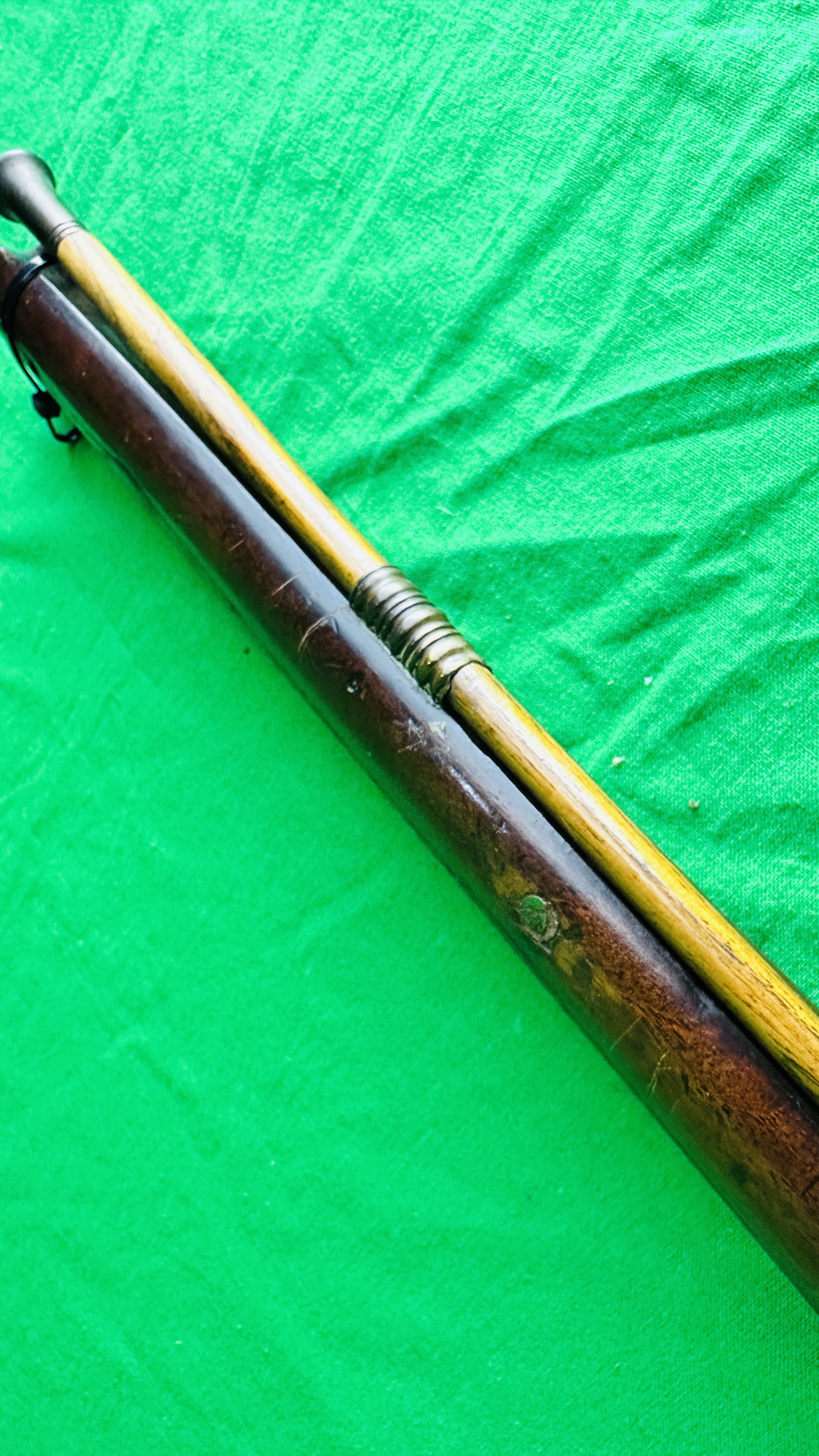 ANTIQUE PERCUSSION CAP MUZZLE LOADING SHOTGUN WITH LOADING ROD -COLLECTORS PIECE, - Image 8 of 18