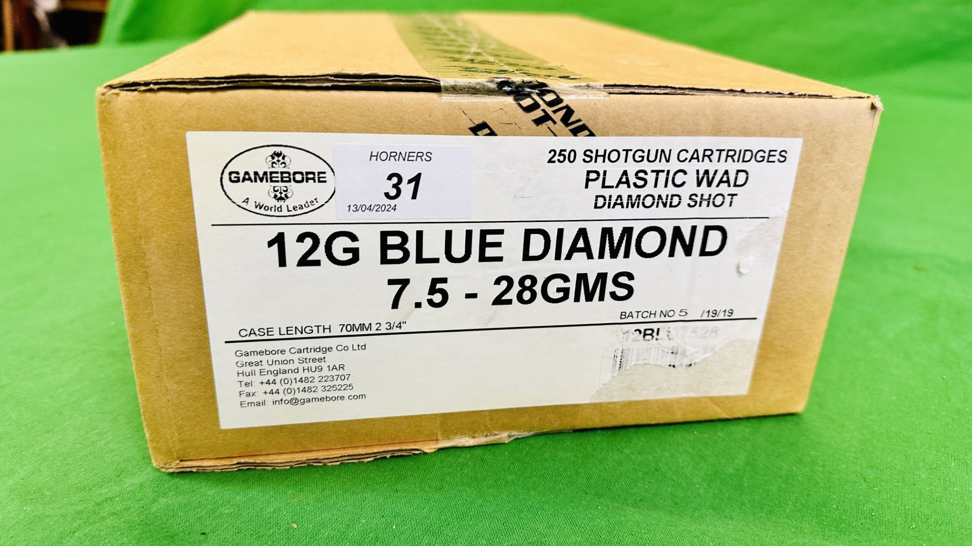 250 X GAMEBORE 12 GAUGE BLUE DIAMOND 28G 7. - Image 2 of 3