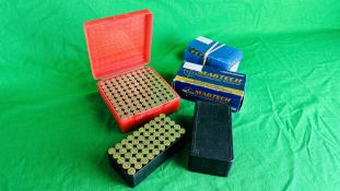 COLLECTION OF BRASS CASES FOR RELOADING INCLUDING 296 X .