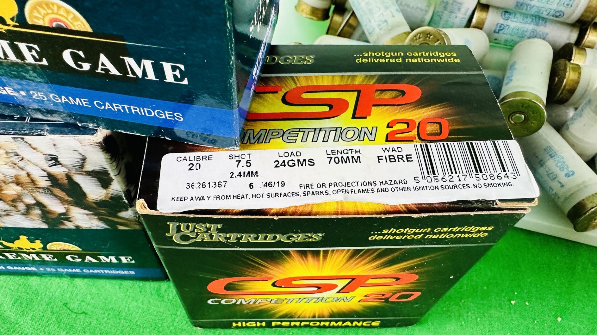A QUANTITY OF MIXED CARTRIDGES INCLUDING 50X LYVALE 16 GAUGE 28GM 6 SHOT, 25 CSP 20 GAUGE 24GM 7. - Image 6 of 6