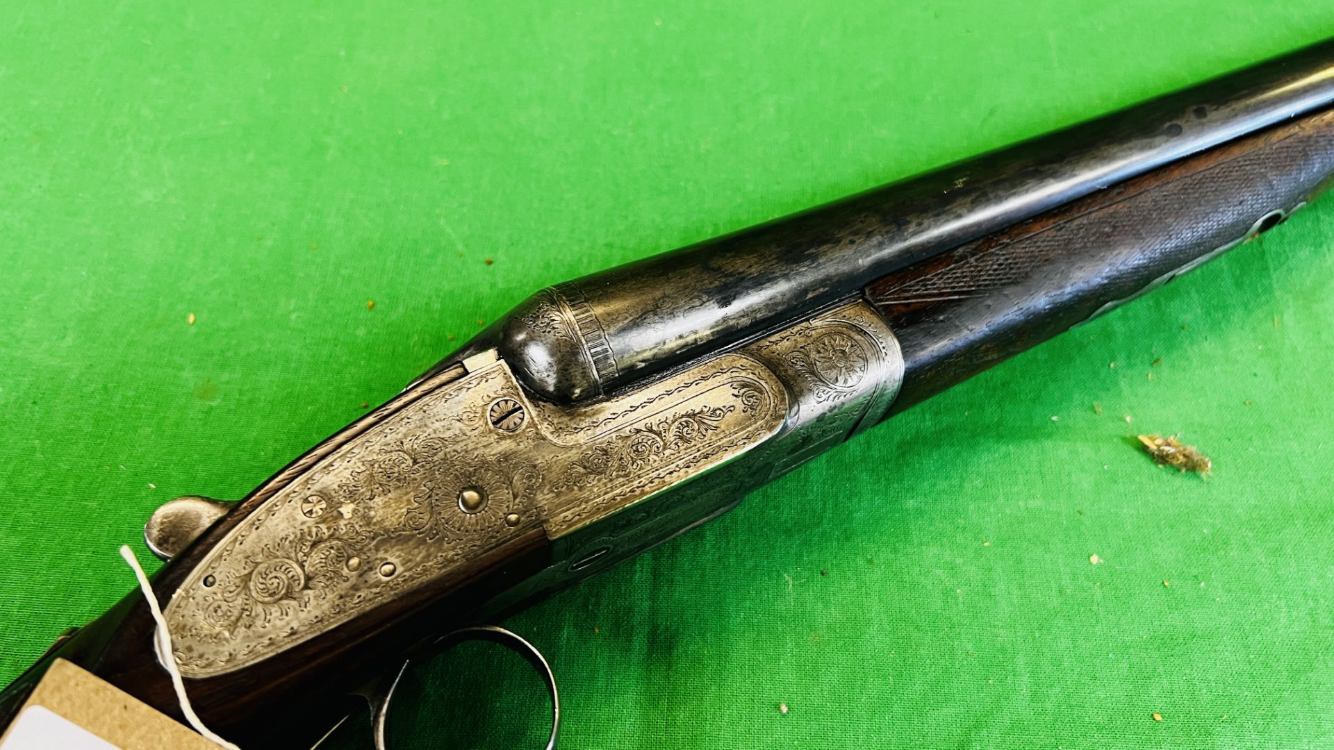 MIDLAND 12 BORE SIDE BY SIDE SHOTGUN, #105959, SIDE LOCK 25" BARRELS, FULL CHOKE 14", - Image 20 of 28