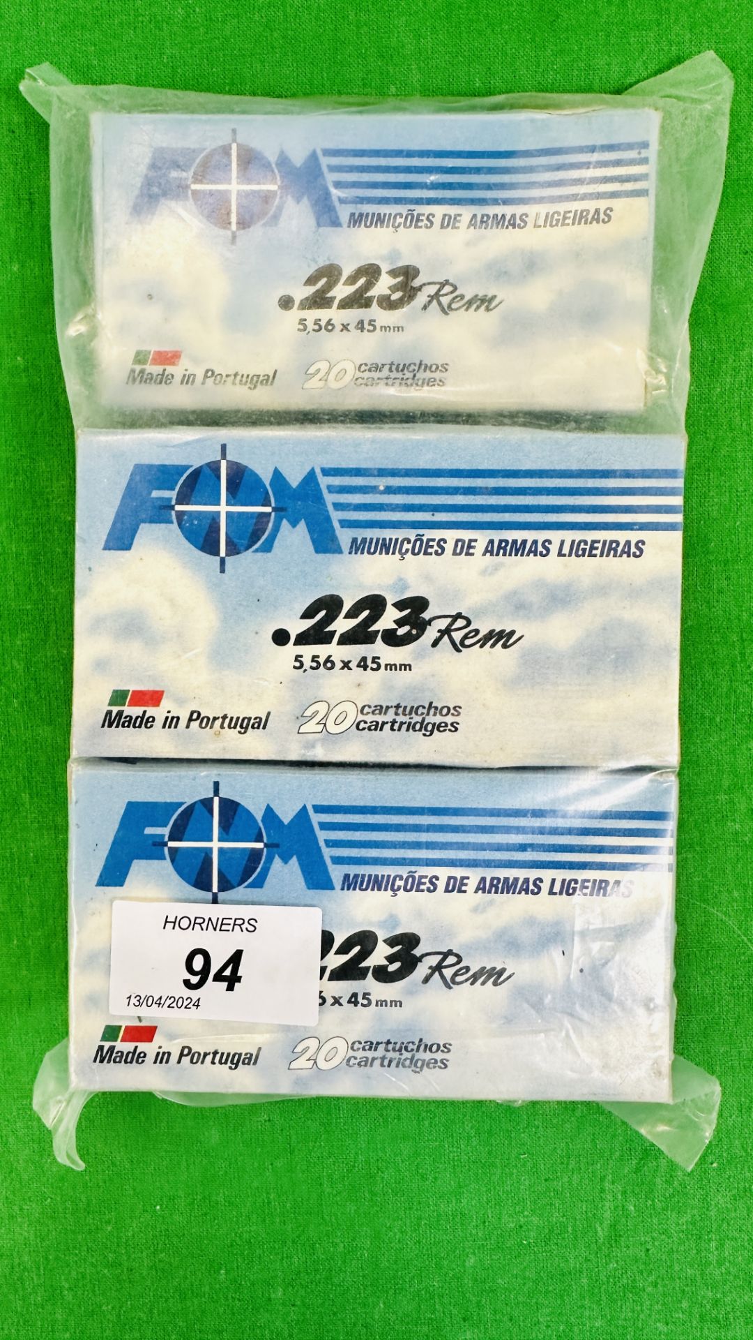 100 X .223 FNM REM RIFLE AMMUNITION 5.