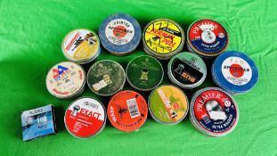 A COLLECTION OF NEW AND PART USED AIR GUN PELLETS INCLUDING BISLEY MAGNUM, AIRARMS, WEIHRAUCH, RWS,