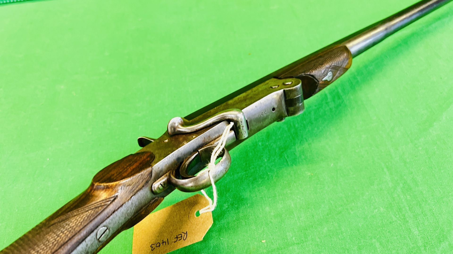 BELGIAN 20G SINGLE BARREL SHOTGUN WITH DOUBLE BACK FOLDING ACTION #7559 - (REF:1403) - (ALL GUNS TO - Image 8 of 13