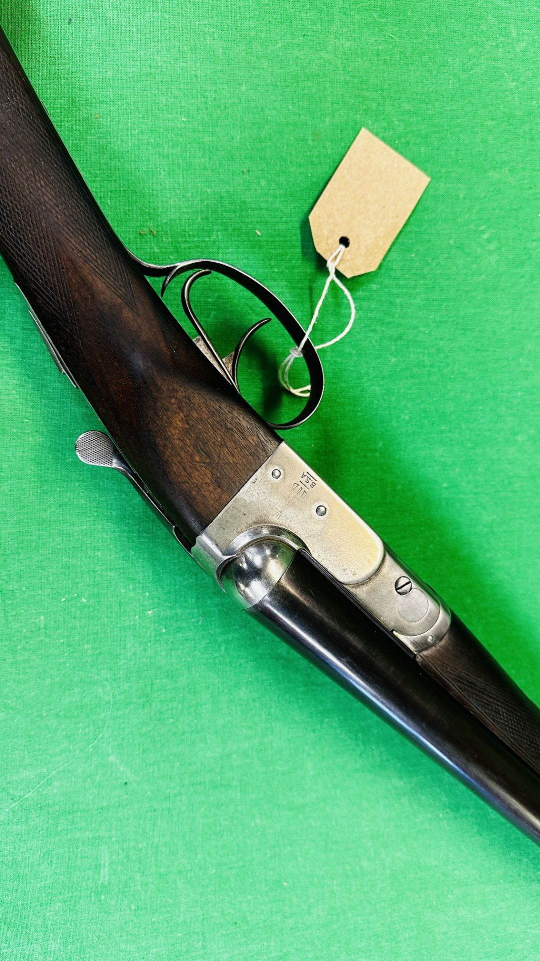 A BSA SIDE BY SIDE 12 BORE SHOTGUN, - Image 8 of 12