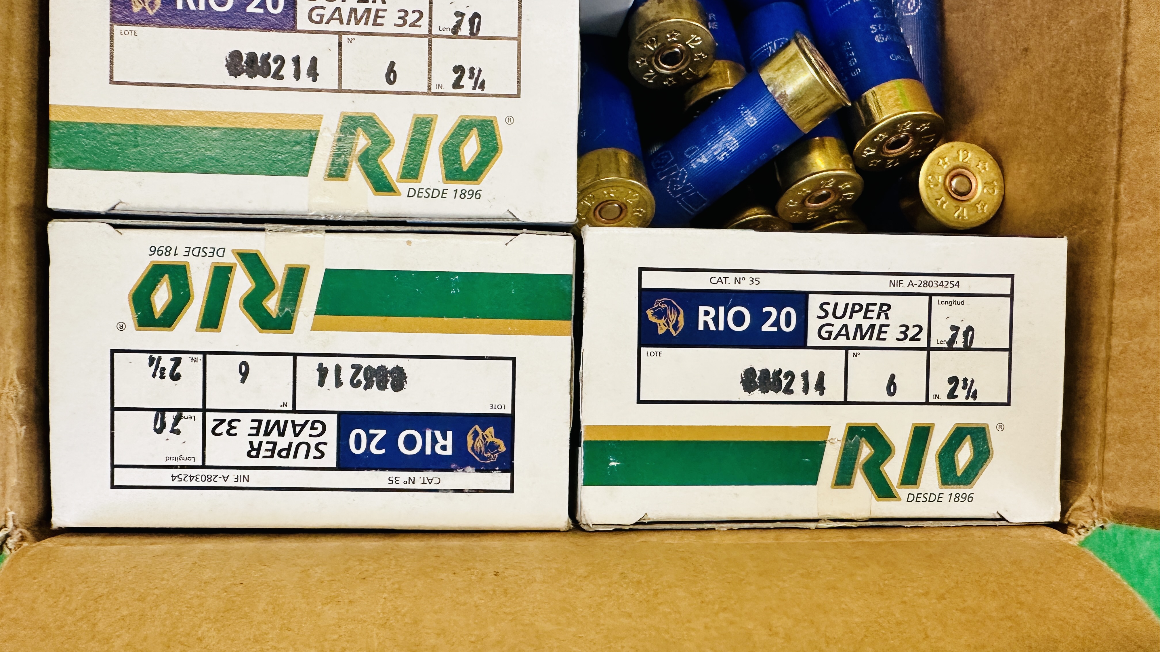 205 X RIO SUPERGAME 32 12 GAUGE 6 SHOT 32 GRM CARTRIDGES - (TO BE COLLECTED IN PERSON BY LICENCE - Image 2 of 3