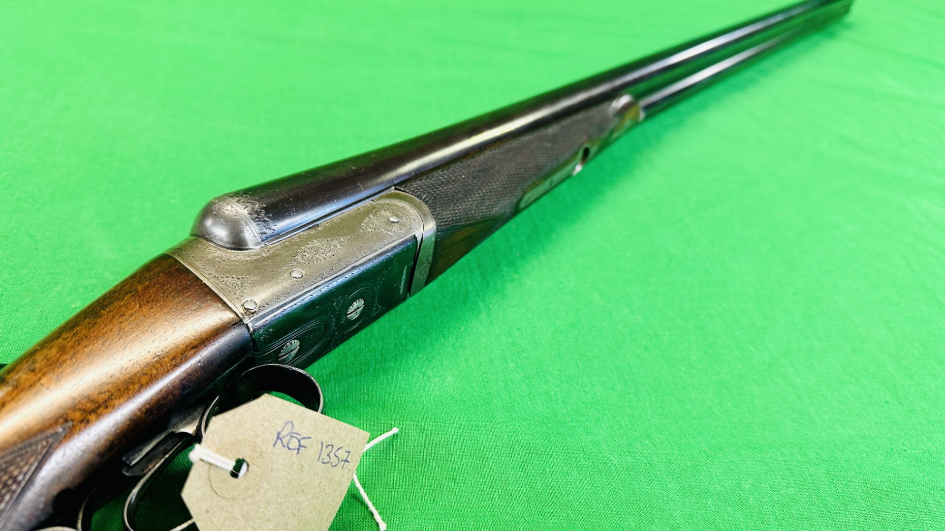 CHUBB 12 BORE SIDE BY SIDE SHOTGUN #1233 (BOXLOCK CYLINDER MECHANISM REPLACED), BSA BARRELS, - Image 11 of 16