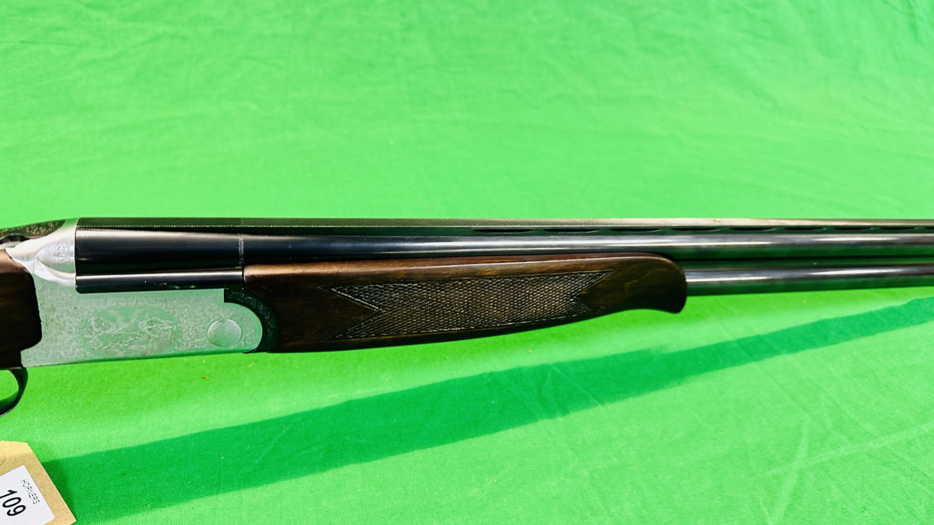 LINCOLN 12 BORE OVER AND UNDER SHOTGUN #54598, 271/2 " BARRELS, MULTI CHOKE, EJECTOR, - Image 5 of 17