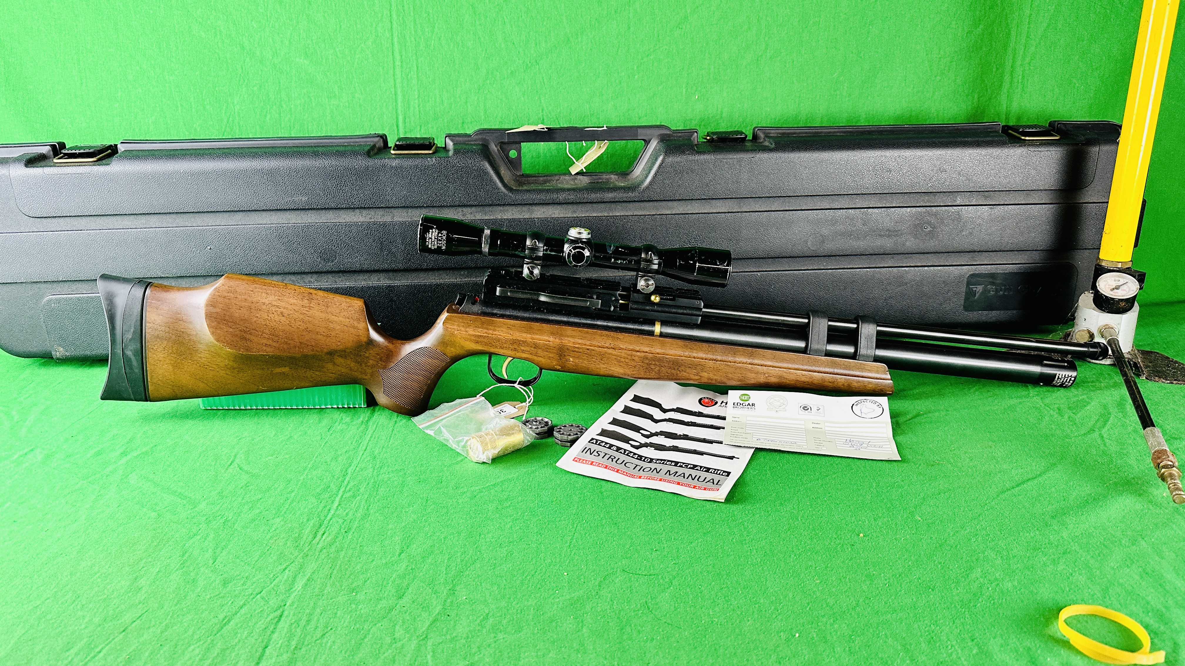 HATSAN AT44-10 PCP MULTI SHOT SIDE LEVER AIR RIFLE, COMPLETE WITH TWO 10 SHOT MAGAZINES, - Image 2 of 17