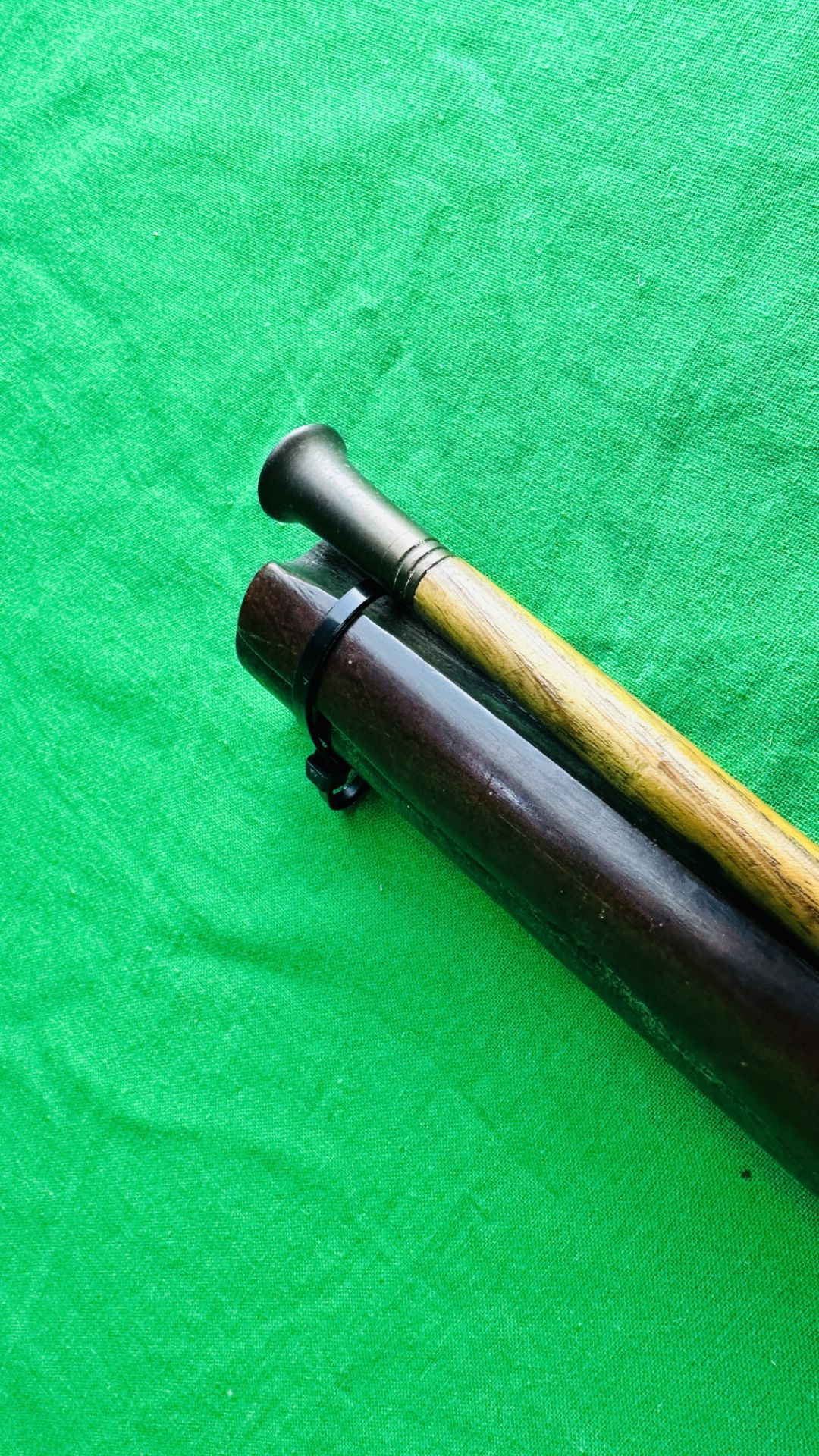 ANTIQUE PERCUSSION CAP MUZZLE LOADING SHOTGUN WITH LOADING ROD -COLLECTORS PIECE, - Image 10 of 18