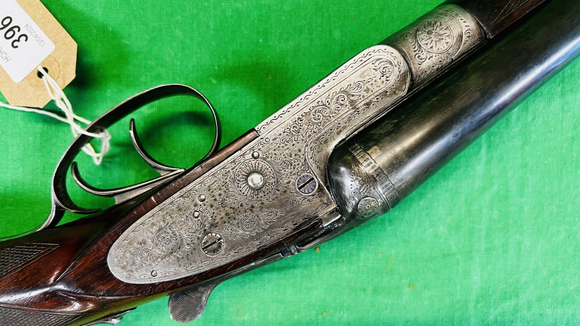 MIDLAND 12 BORE SIDE BY SIDE SHOTGUN, #105959, SIDE LOCK 25" BARRELS, FULL CHOKE 14", - Image 12 of 28