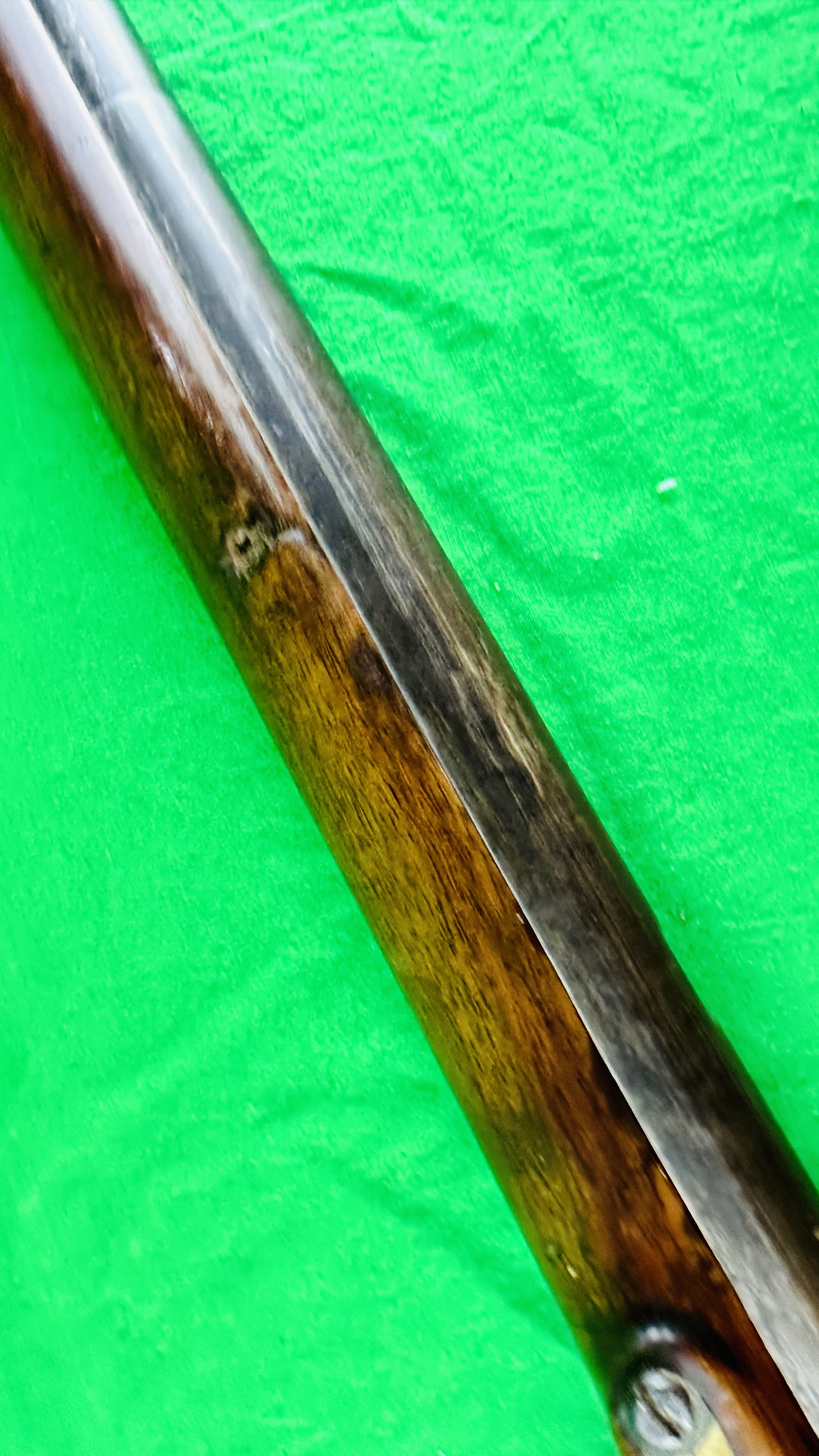 ANTIQUE PERCUSSION CAP MUZZLE LOADING SHOTGUN WITH LOADING ROD -COLLECTORS PIECE, - Image 14 of 18