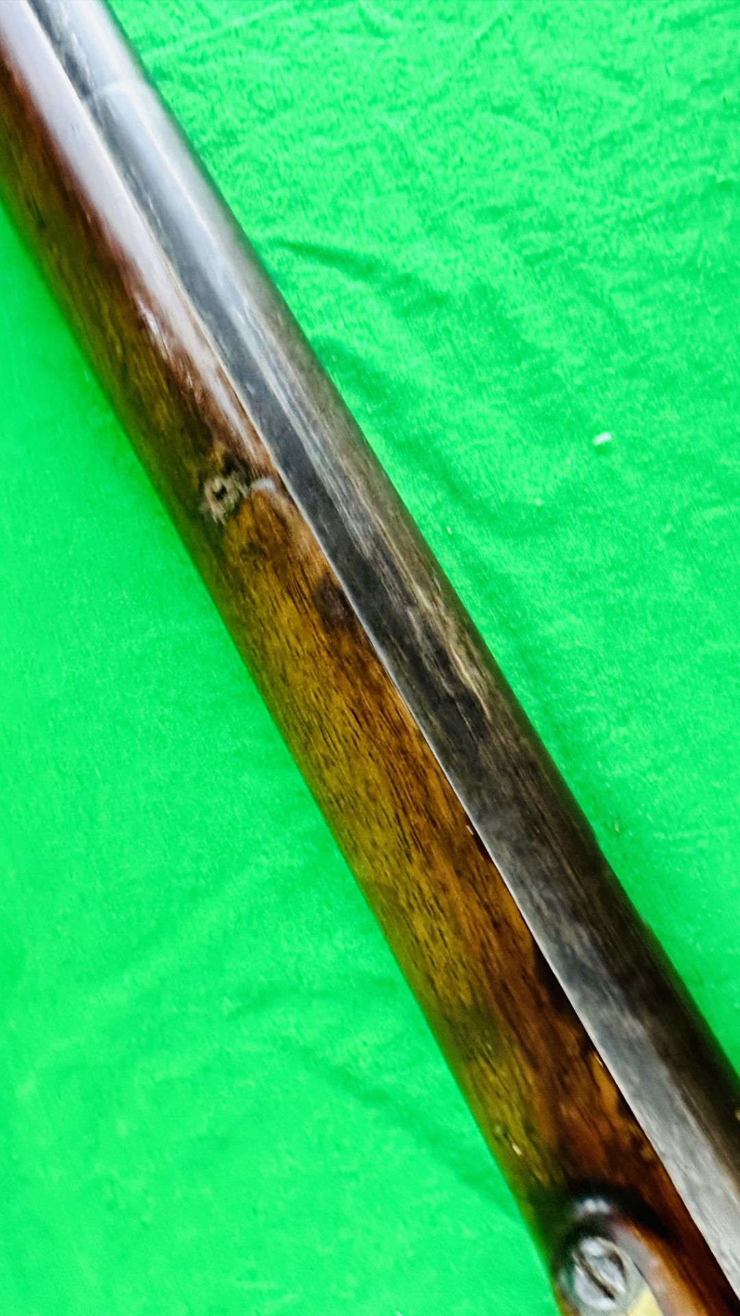 ANTIQUE PERCUSSION CAP MUZZLE LOADING SHOTGUN WITH LOADING ROD -COLLECTORS PIECE, - Image 14 of 18