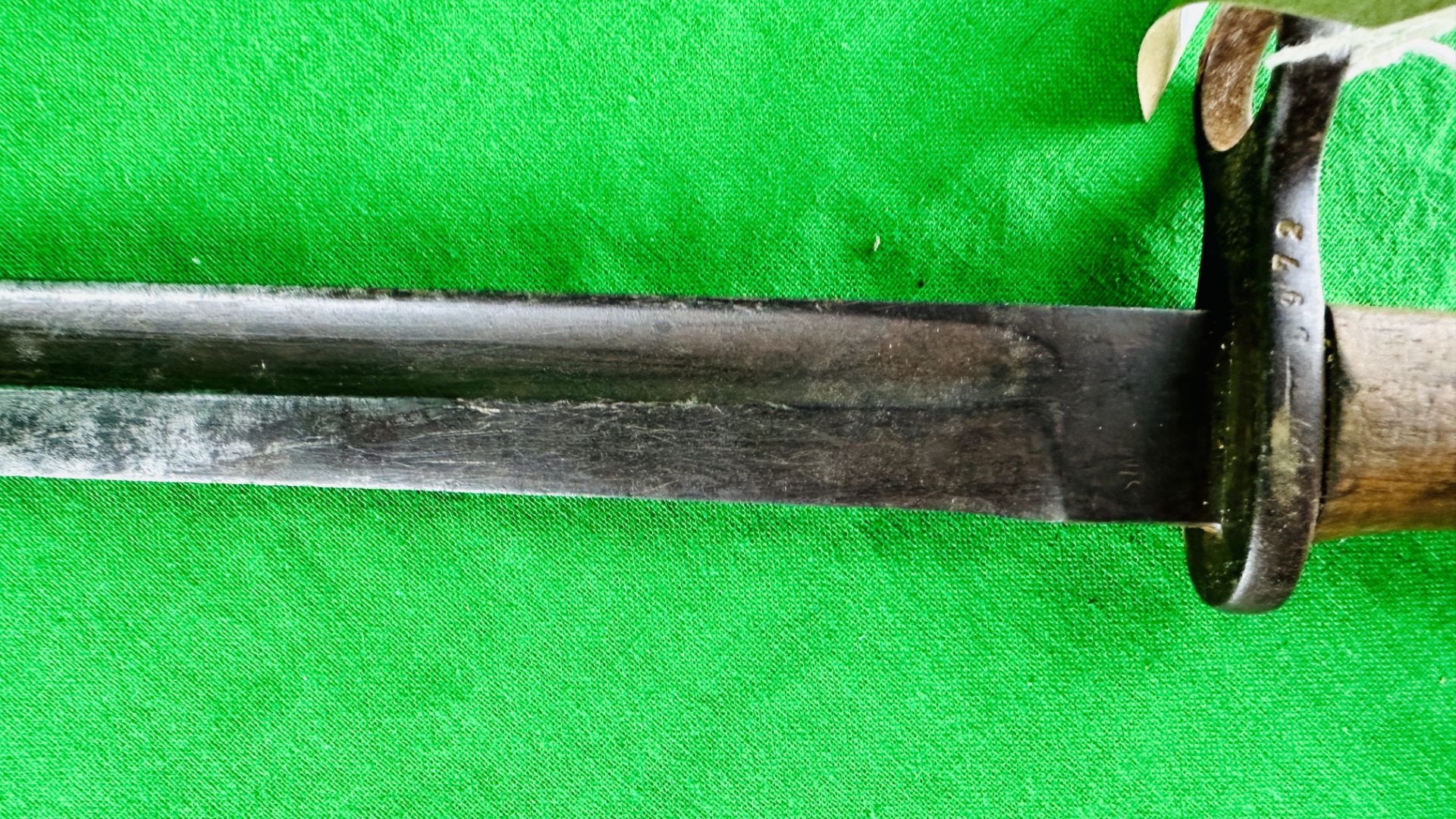 WWI SIMPSON & CO BAYONET WITH SCABBARD AND LEATHER FROG - NO POSTAGE OR PACKING AVAILABLE. - Image 7 of 14