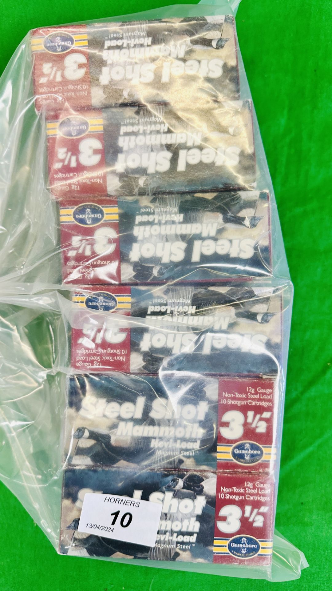 60 X GAMEBORE MAMMOTH HEVI LOAD CARTRIDGES MAGNUM STEEL 3½" 42 GRM BB LOAD - (TO BE COLLECTED IN