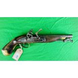 ANTIQUE CIRCA 1800 BRITISH MILITARY TOWER GR FLINTLOCK MUZZLE LOADING PISTOL,