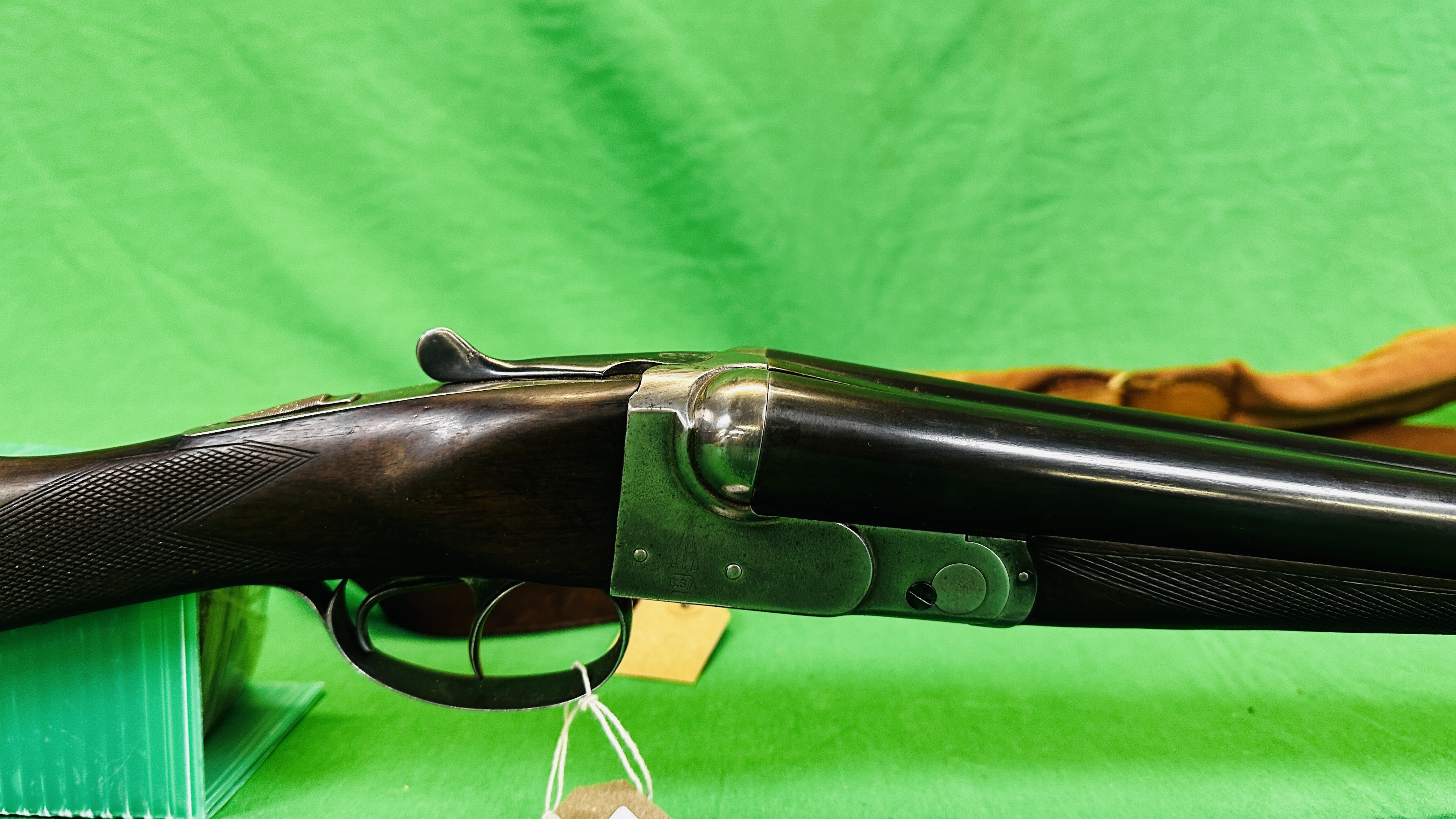 A BSA SIDE BY SIDE 12 BORE SHOTGUN, - Image 2 of 12