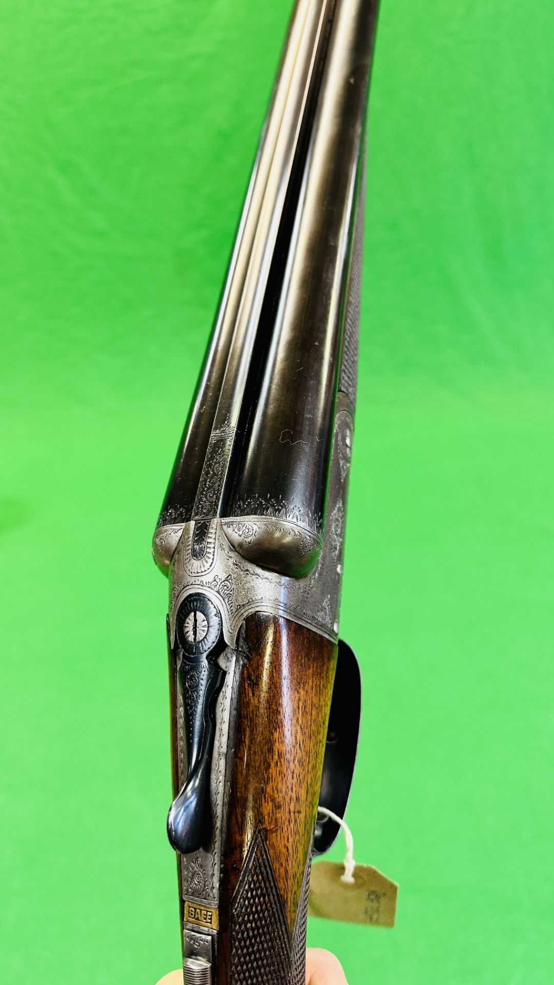 CHUBB 12 BORE SIDE BY SIDE SHOTGUN #1233 (BOXLOCK CYLINDER MECHANISM REPLACED), BSA BARRELS, - Image 14 of 16