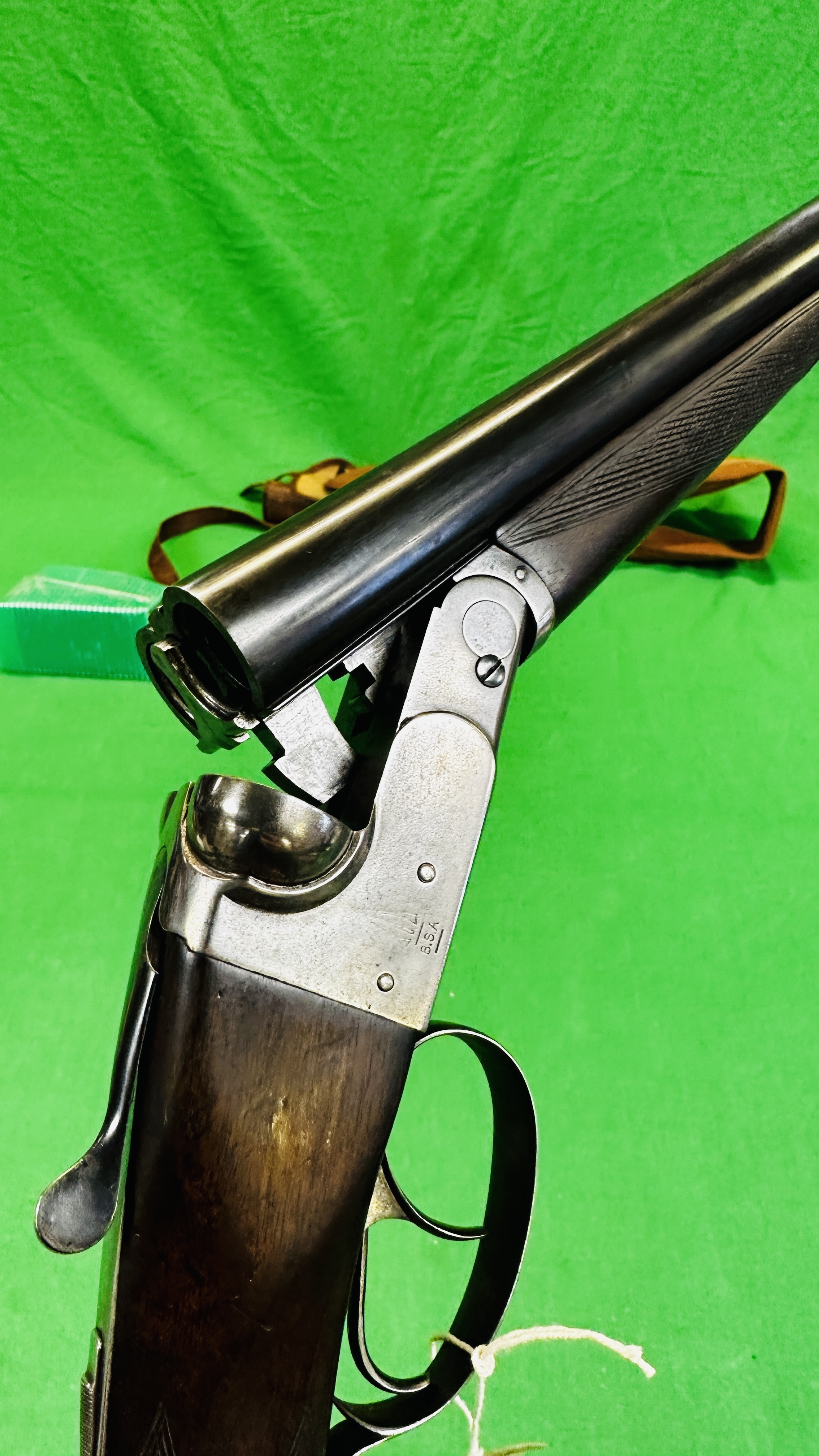 A BSA SIDE BY SIDE 12 BORE SHOTGUN, - Image 10 of 12