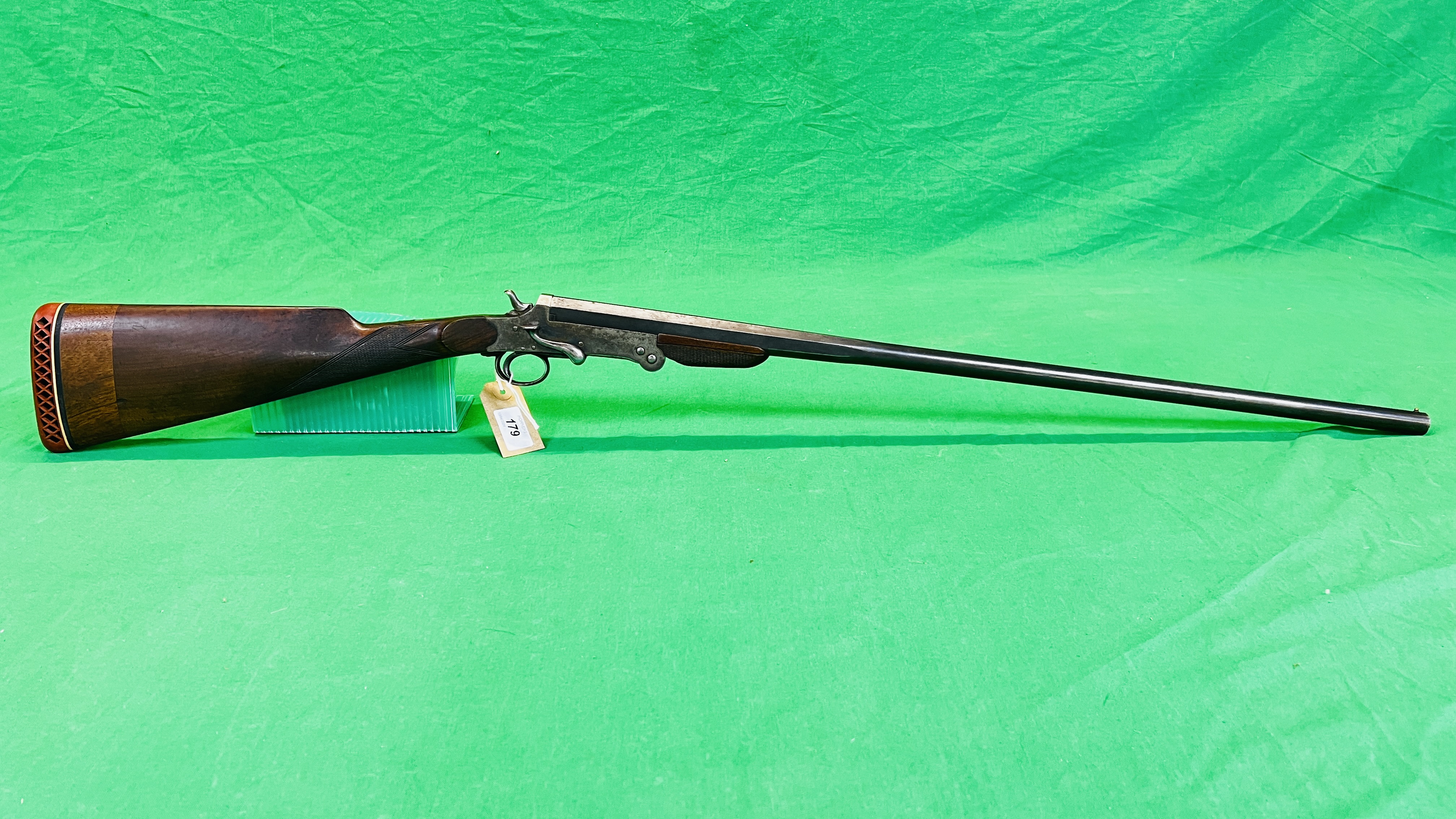 BELGIAN 20G SINGLE BARREL SHOTGUN WITH DOUBLE BACK FOLDING ACTION #7559 - (REF:1403) - (ALL GUNS TO