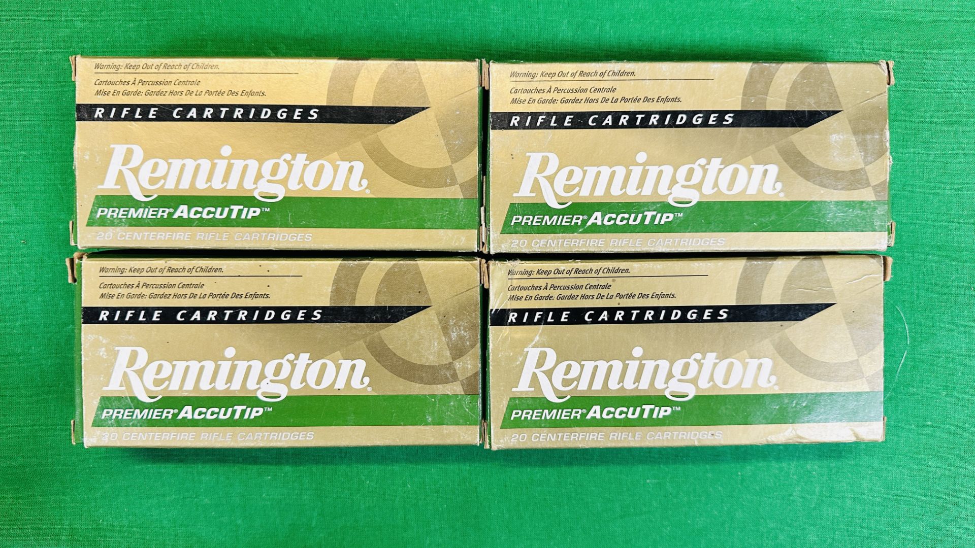 80 X REMINGTON 17 PREMIER ACCUTIP 20 GR RIFLE AMMUNITION - (REF: 1431) - (TO BE COLLECTED IN PERSON