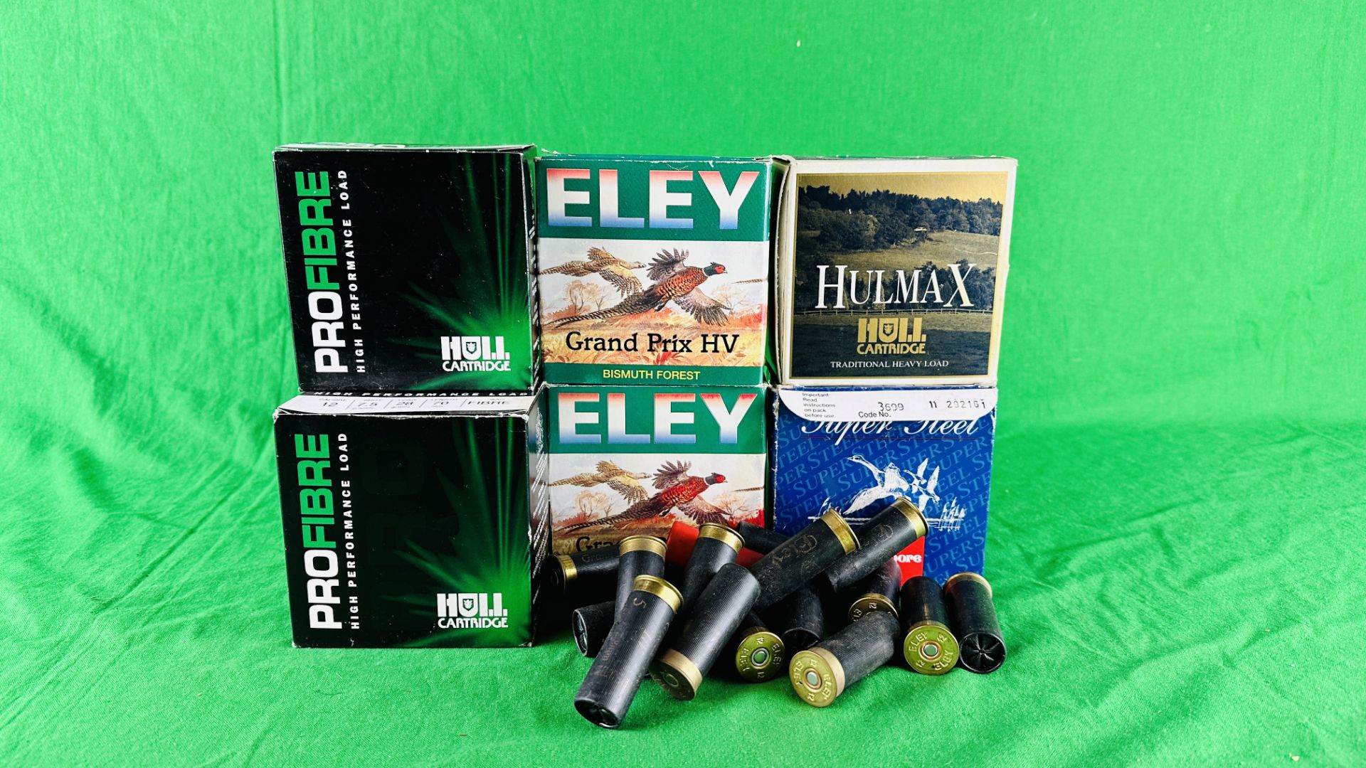 50 X ELEY 12 BORE GRAND PRIX HV BISMUTH FOREST CARTRIDGES (32GM LOAD),