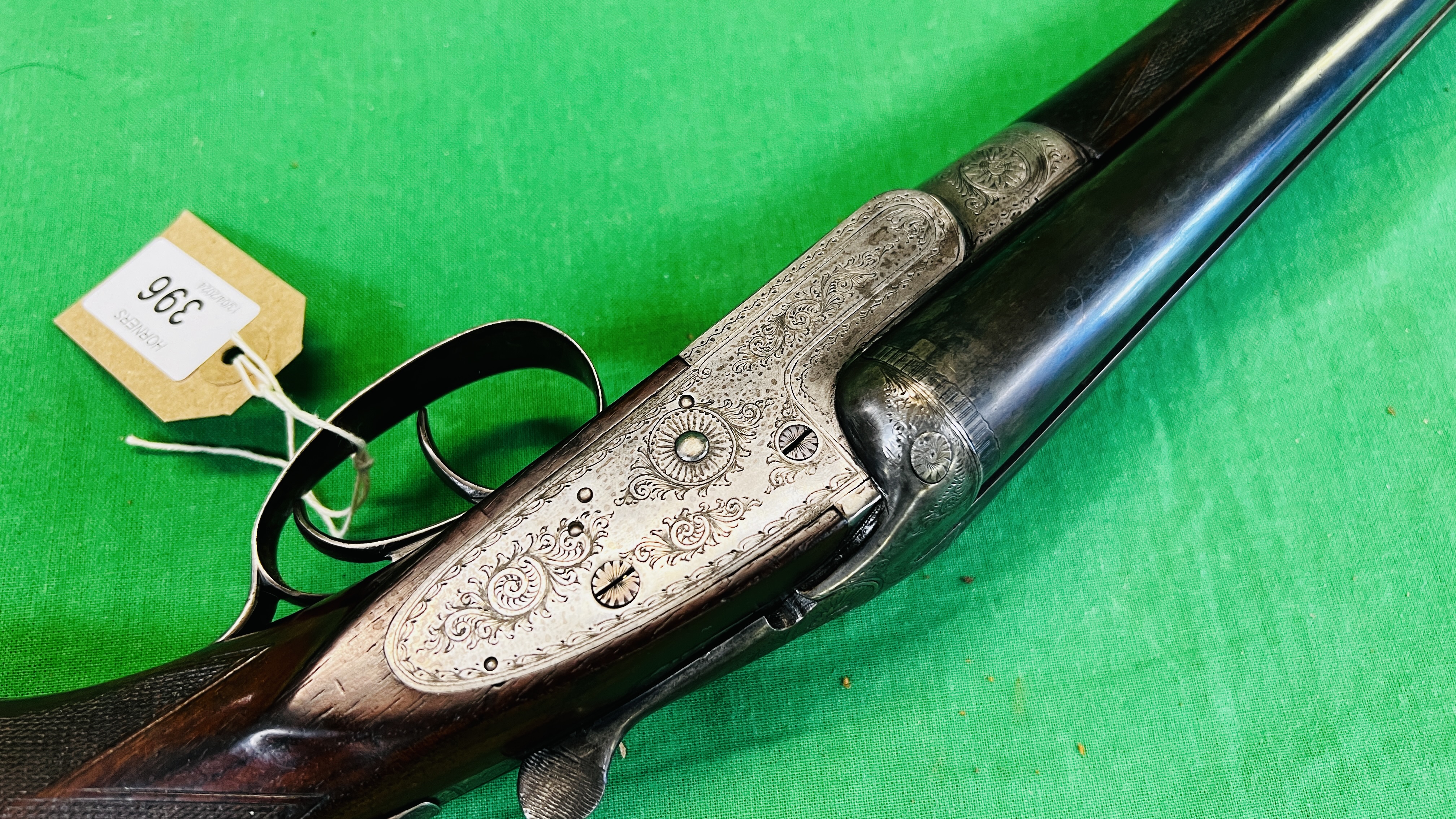 MIDLAND 12 BORE SIDE BY SIDE SHOTGUN, #105959, SIDE LOCK 25" BARRELS, FULL CHOKE 14", - Image 11 of 28