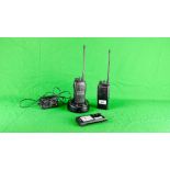 MOTOROLA GP640 WALKIE TALKIES PLUS CHARGER AND BATTERIES