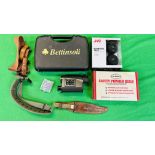 GROUP OF SHOOTING ACCESSORIES TO INCLUDE BETTINSOLI CHOKE BOX, SLING, LEE POWDER MEASURE,