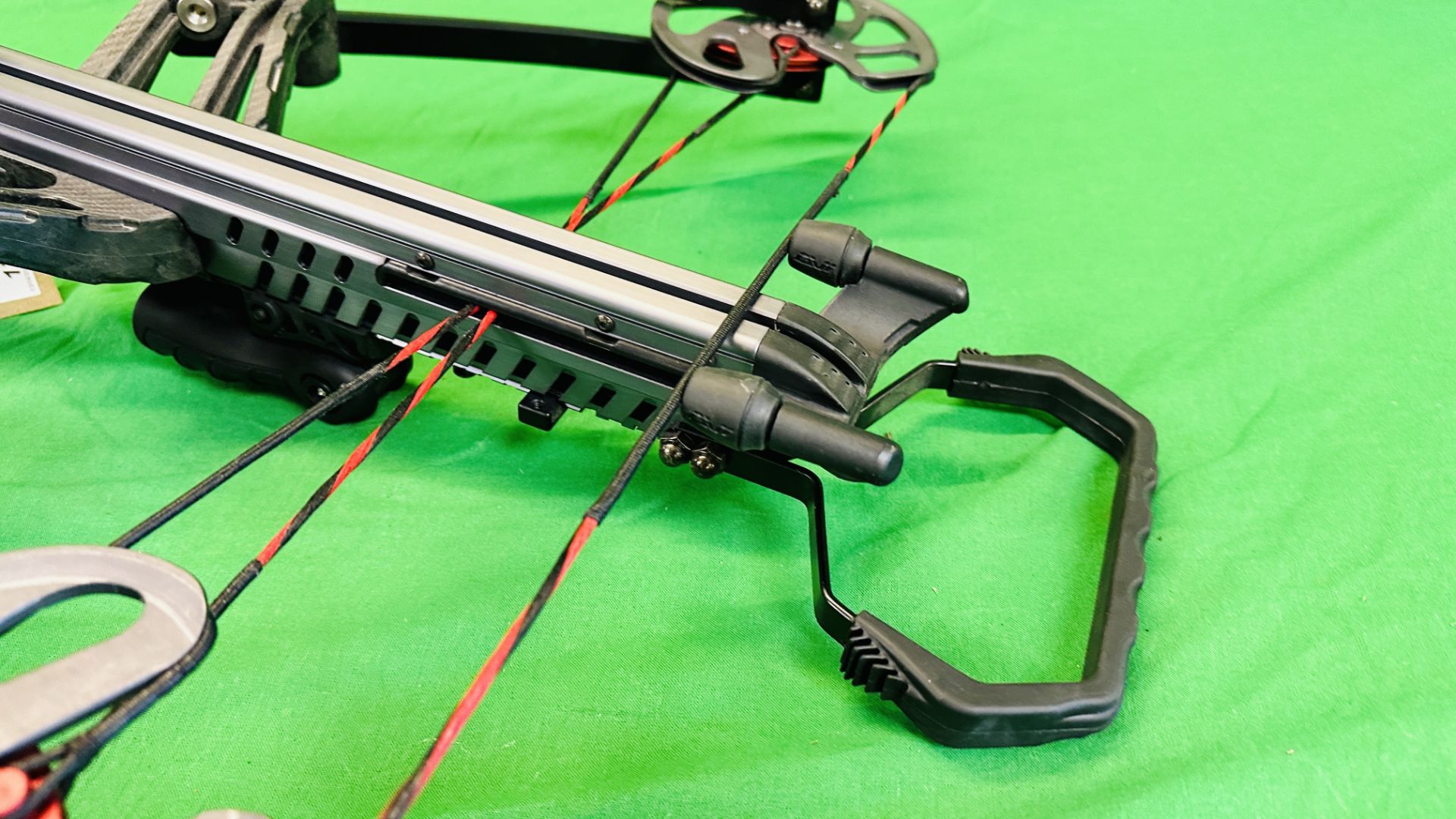 BARNETT "VENGANCE" COMPOUND CROSSBOW COMPLETE WITH THREE CARBON FIBRE CROSSBOW BOLTS, QUIVER, - Image 8 of 35