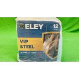 100 X ELEY 12 GAUGE VIP STEEL 32GRM 5 SHOT PLASTIC WAD CARTRIDGES - (TO BE COLLECTED IN PERSON BY