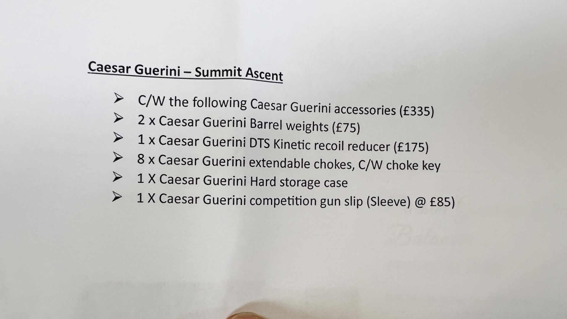 CAESAR GUERINI "SUMMIT" 12 GAUGE OVER AND UNDER SHOTGUN, 32 INCH BARRELS, - Image 40 of 43