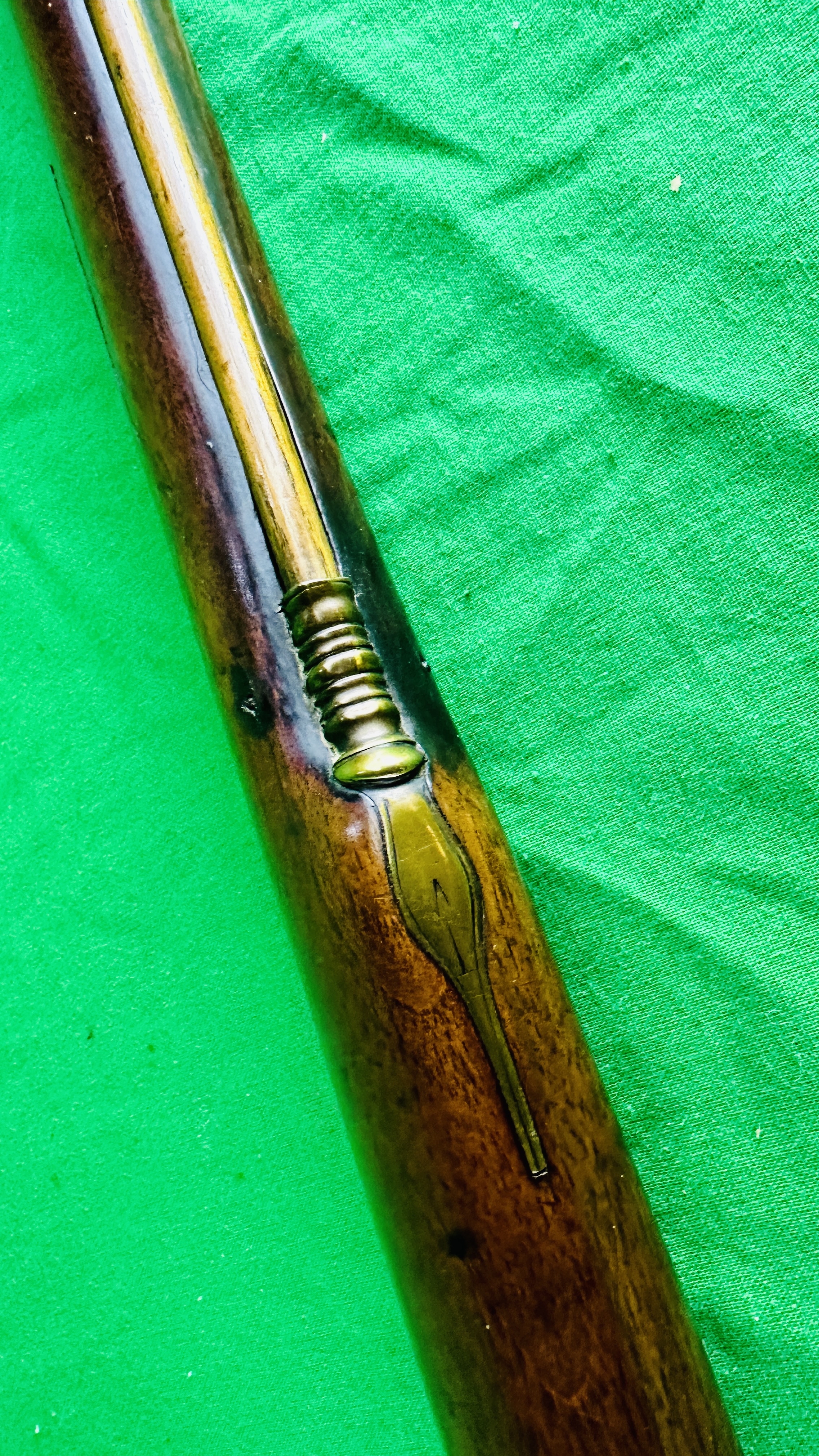 ANTIQUE PERCUSSION CAP MUZZLE LOADING SHOTGUN WITH LOADING ROD -COLLECTORS PIECE, - Image 11 of 18