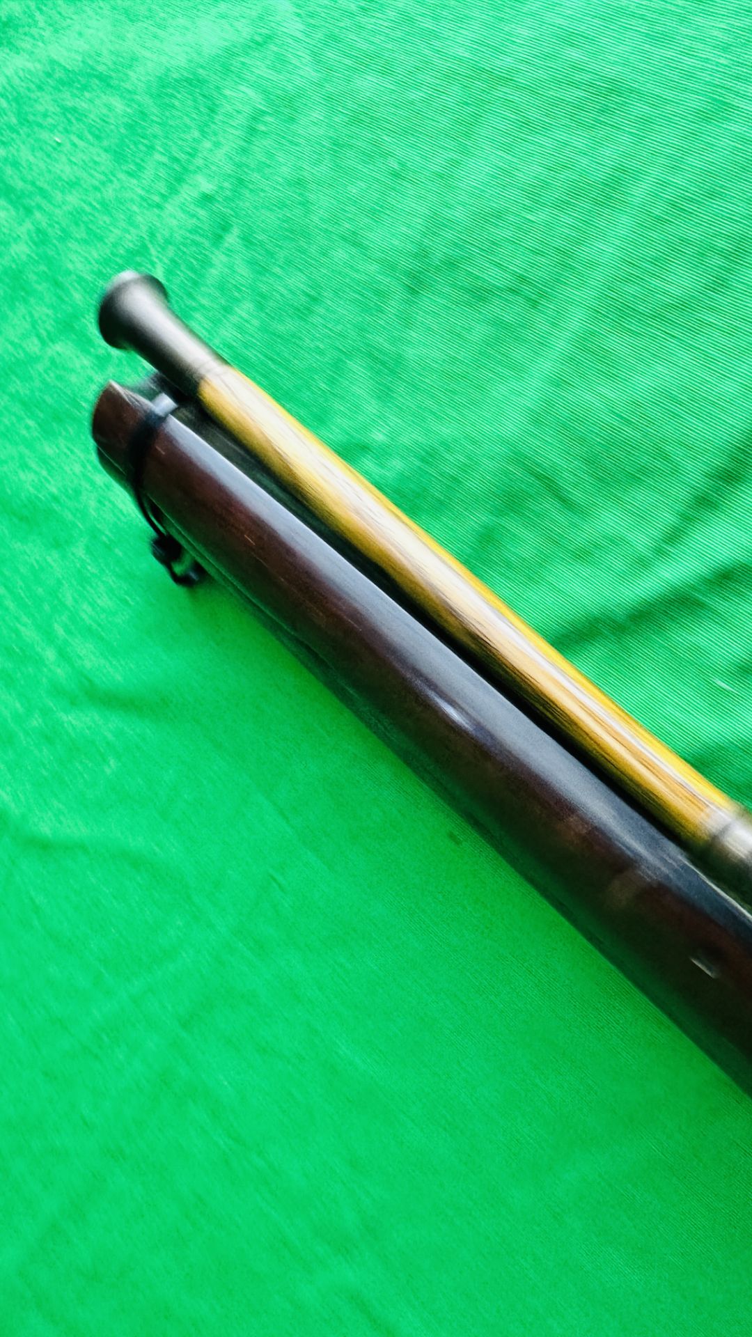 ANTIQUE PERCUSSION CAP MUZZLE LOADING SHOTGUN WITH LOADING ROD -COLLECTORS PIECE, - Image 9 of 18