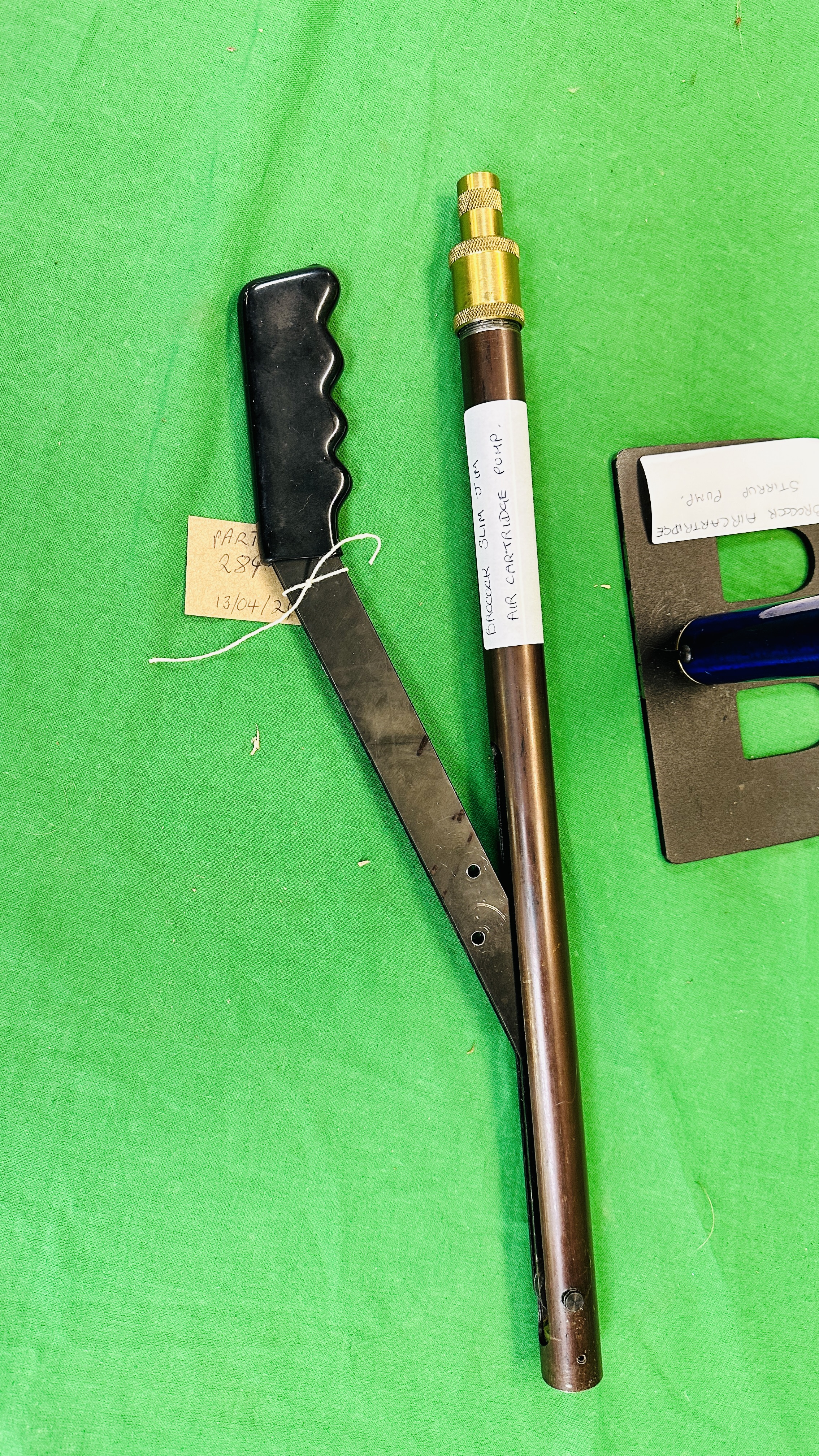 TWO BROCOCK PUMPS INCLUDING SLIM JIM WITH AIR CARTRIDGE ATTACHMENT AND STIRRUP PUMP WITH AIR - Image 2 of 7