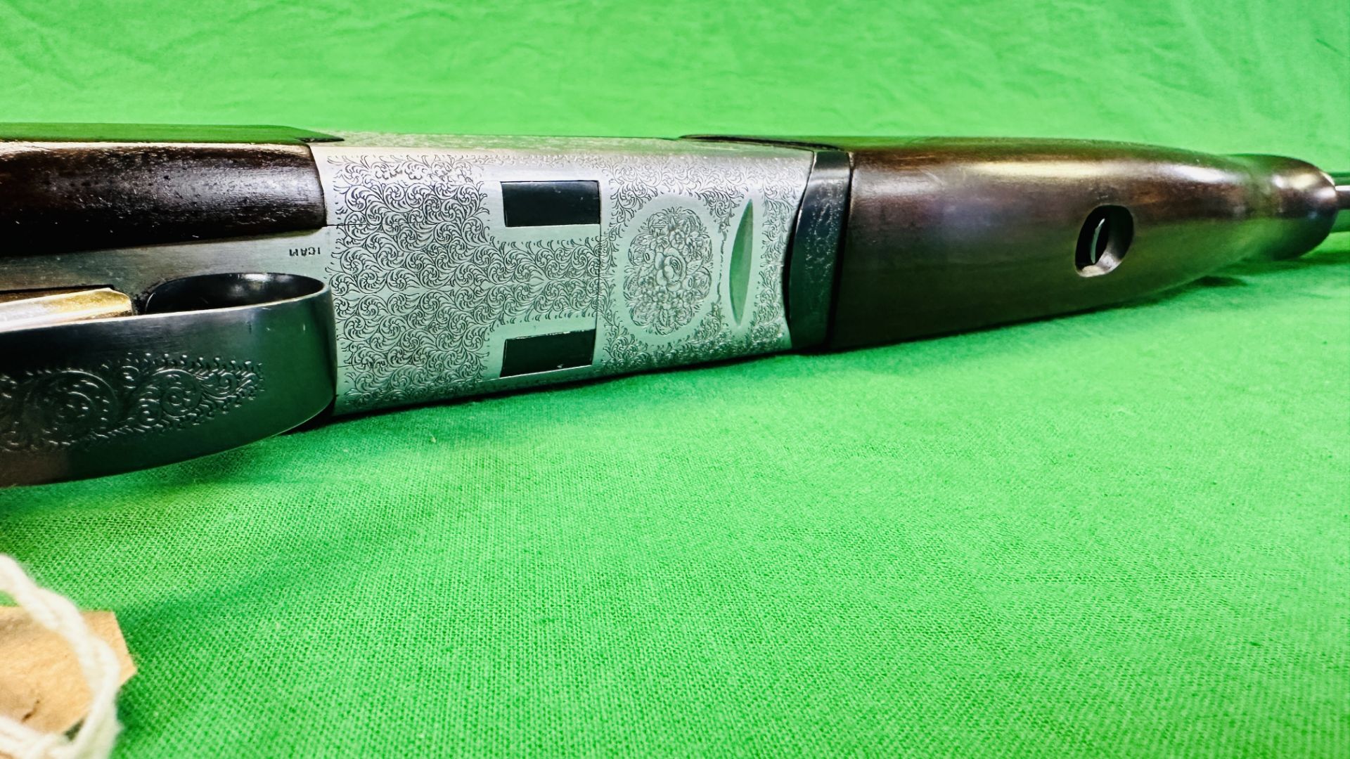 LINCOLN 12 BORE OVER AND UNDER SHOTGUN #54598, 271/2 " BARRELS, MULTI CHOKE, EJECTOR, - Image 9 of 17