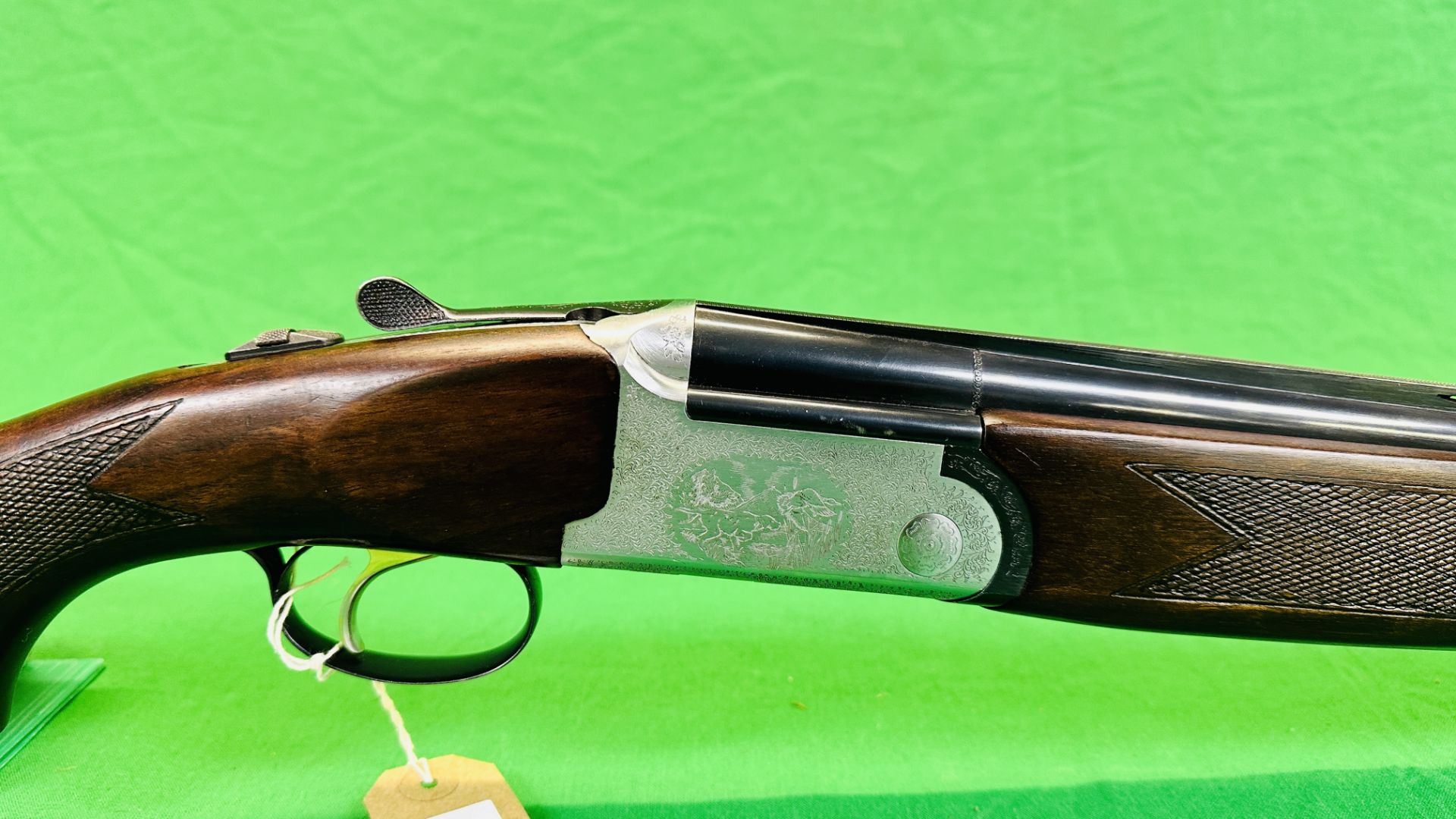 LINCOLN 12 BORE OVER AND UNDER SHOTGUN #54598, 271/2 " BARRELS, MULTI CHOKE, EJECTOR, - Image 2 of 17