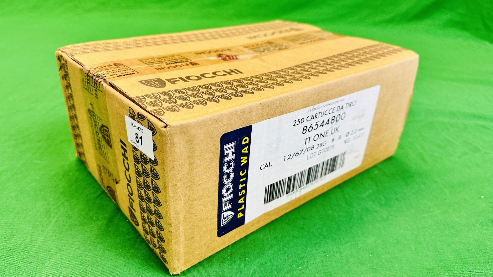 250 X FIOCCHI TT ONE 12 GAUGE 28G 8 SHOT PLASTIC WAD CARTRIDGES - (TO BE COLLECTED IN PERSON BY