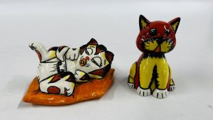 TWO LORNA BAILEY CATS TO INCLUDE LIMITED EDITION KITTEN 57/75 AND ONE OTHER BEARING SIGNATURES,