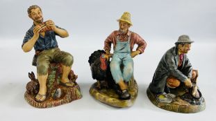 A GROUP OF THREE ROYAL DOULTON FIGURES TO INCLUDE BON APPETIT HN2444,