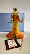 A WEDGWOOD LIMITED EDITION 805/2000 GALAXY COLLECTION FIGURE "SUN KING" BOXED WITH CERTIFICATE.