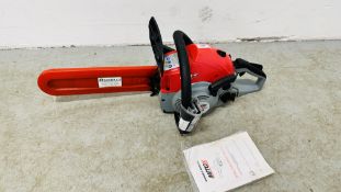 MITOX PETROL CHAIN SAW 3814 AND INSTRUCTION MANUAL - SOLD AS SEEN.
