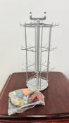 SINGLE BOXED 36 HOOK ROTARY COUNTER STAND FOR JEWELLERY,