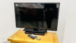 TOSHIBA 40 INCH TELEVISION WITH REMOTE AND PANASONIC BLU RAY DISC PLAYER WITH REMOTE - SOLD AS SEEN.