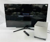 SAMSUNG UE46F5500AK 46 INCH TV COMPLETE WITH REMOTE ALONG WITH SONY MODEL SS-MS215 SATELLITE