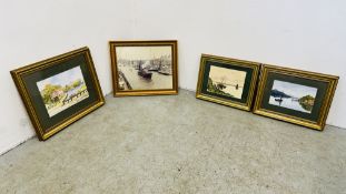 A GROUP OF PICTURES TO INCLUDE A FRAMED PHOTOGRAPH DEPICTING A GREAT YARMOUTH HARBOUR SCENE + A