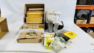 A GROUP OF BEE KEEPING EQUIPMENT TO INCLUDE SOKER, 9 AS NEW THORNES SMOKER CARTRIDGES,