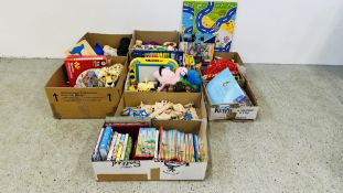 8 BOXES CONTAINING AN EXTENSIVE COLLECTION OF MIXED CHILDREN'S TOYS, GAMES,