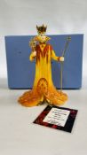 A WEDGWOOD LIMITED EDITION 887/2000 GALAXY COLLECTION FIGURE "SUN KING" BOXED WITH CERTIFICATE.